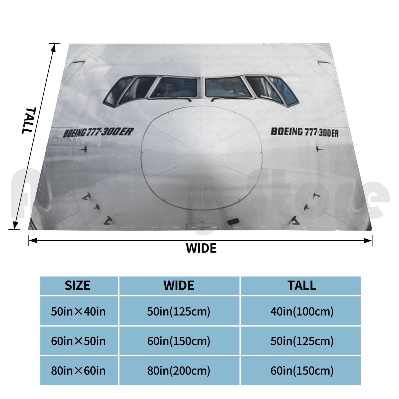 Одеяло с видом на нос Boeing 7 – обзор и цена Commercial Fabric Printing